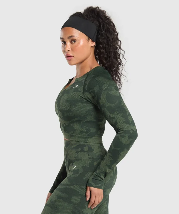 Adapt Camo Long Sleeve Crop Top