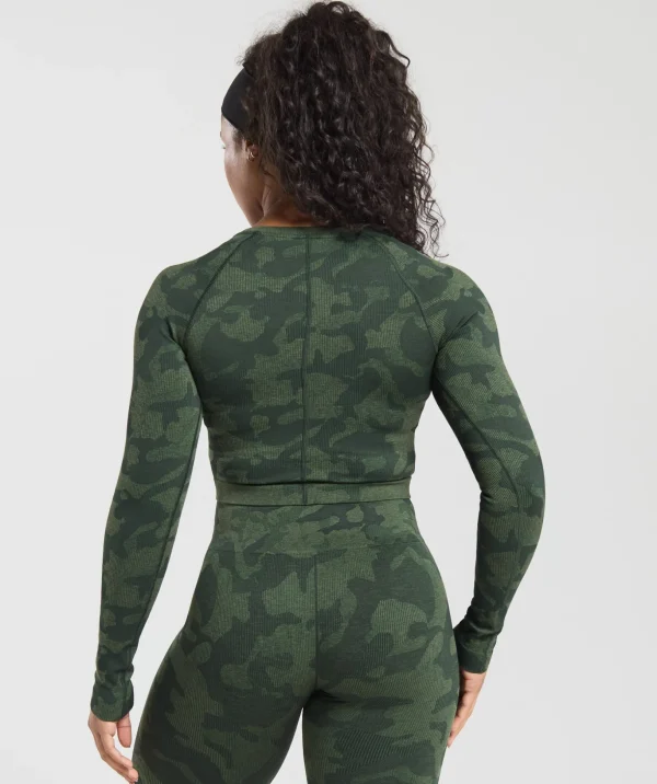 Adapt Camo Long Sleeve Crop Top