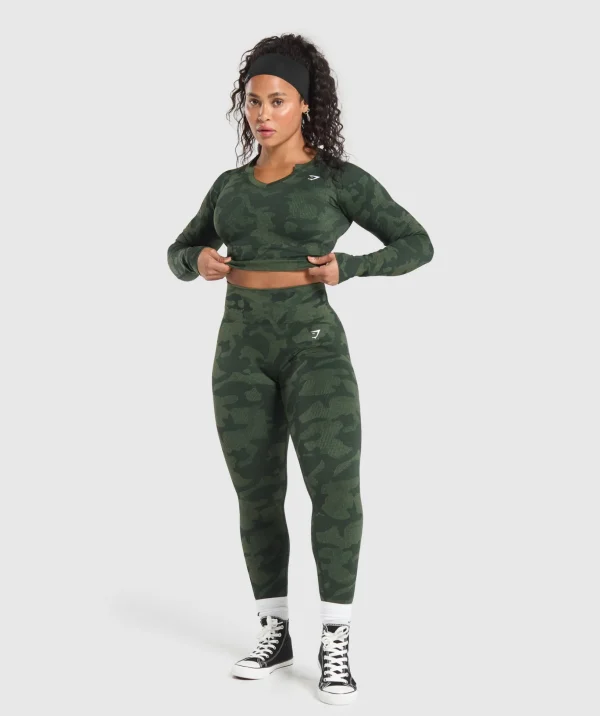 Adapt Camo Long Sleeve Crop Top