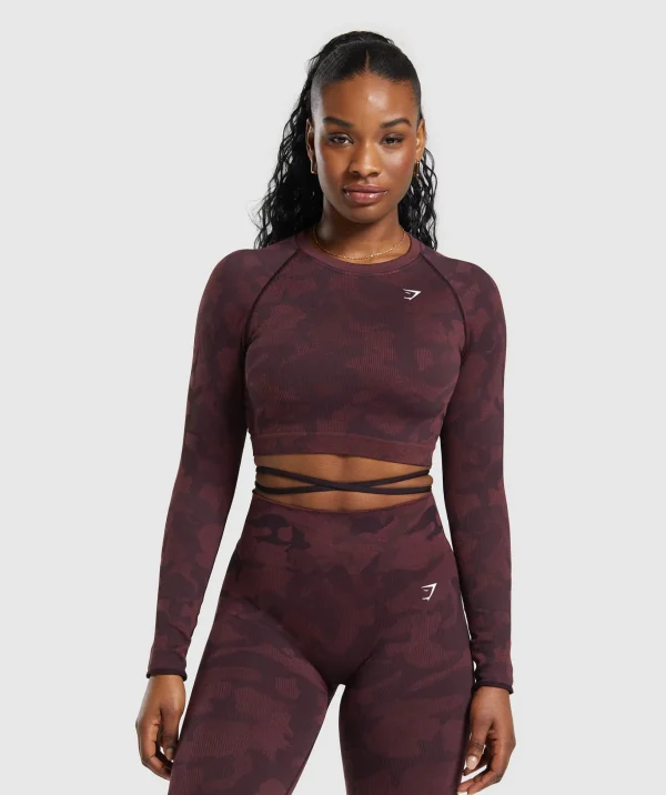 Adapt Camo Seamless Long Sleeve Crop Top