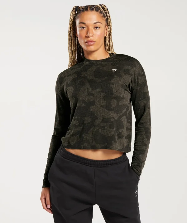 Adapt Camo Seamless Ribbed Long Sleeve Top