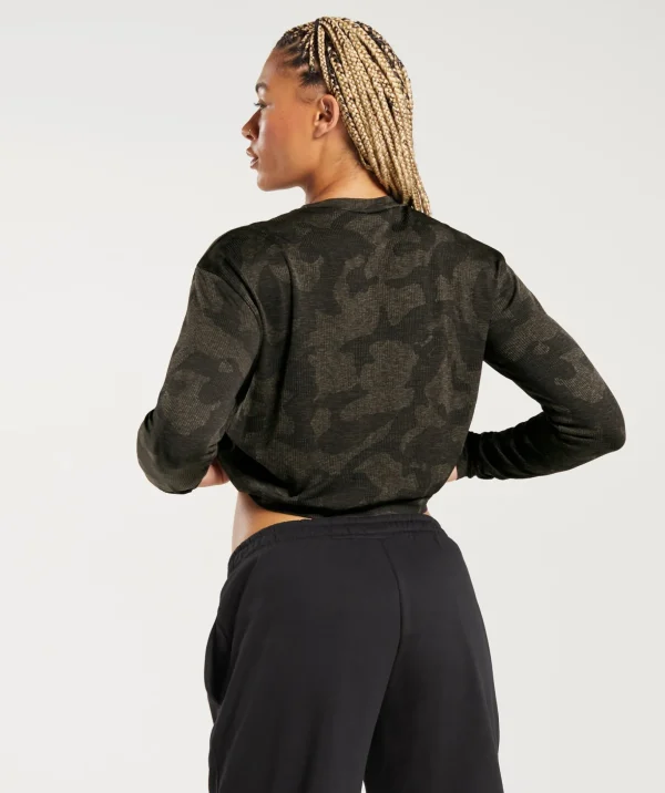 Adapt Camo Seamless Ribbed Long Sleeve Top