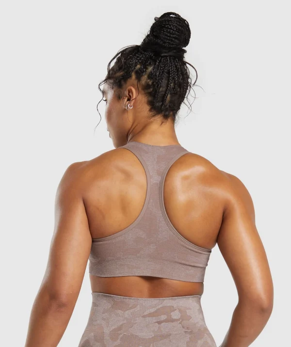 Adapt Camo Seamless Sports Bra- Mocha Mauve/Stone Pink