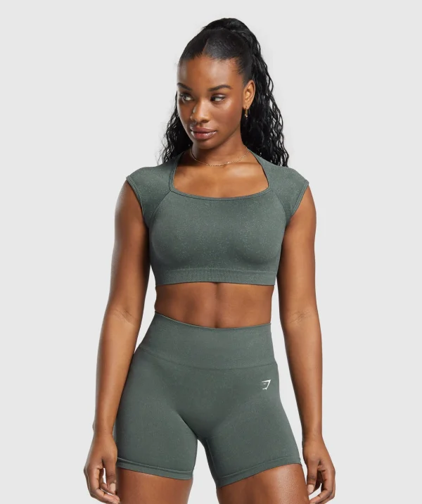 Adapt Fleck Seamless Crop Top