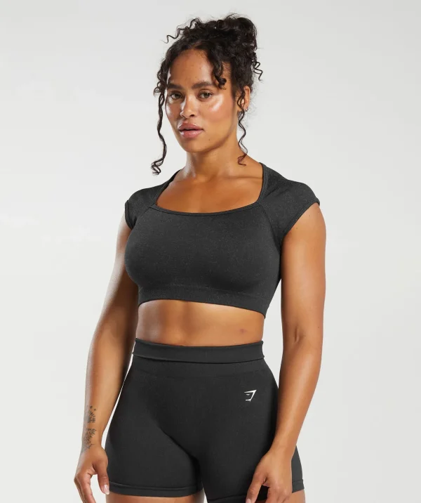 Adapt Fleck Seamless Crop Top