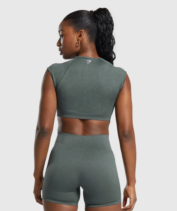 Adapt Fleck Seamless Crop Top