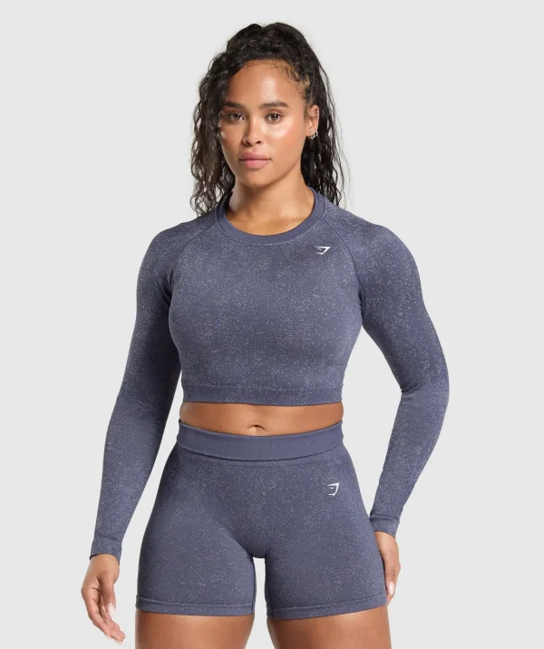 Adapt Fleck Seamless Long Sleeve Crop Top