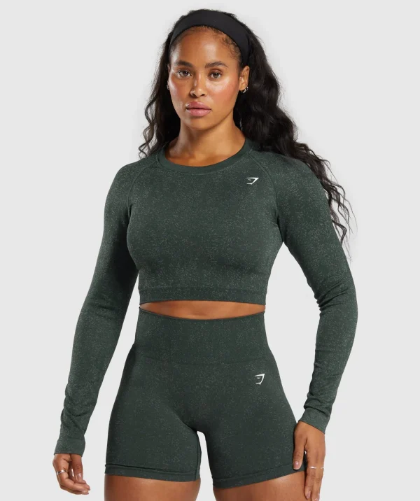 Adapt Fleck Seamless Long Sleeve Crop Top