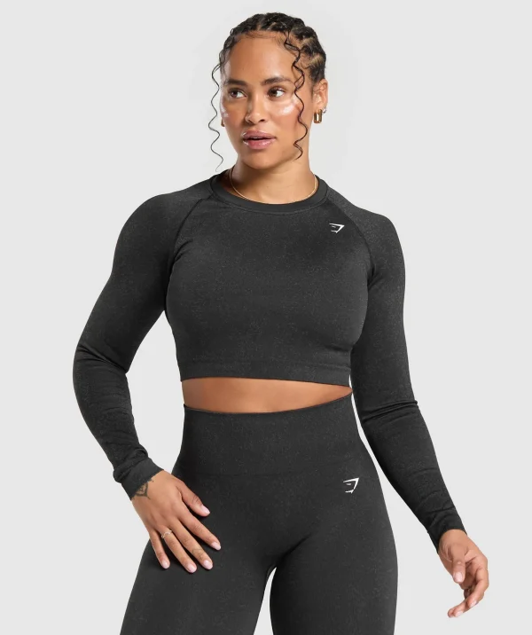 Adapt Fleck Seamless Long Sleeve Crop Top