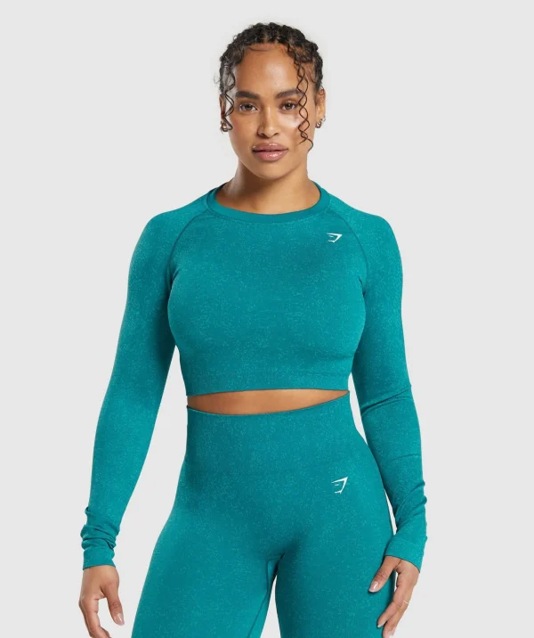 Adapt Fleck Seamless Long Sleeve Crop Top