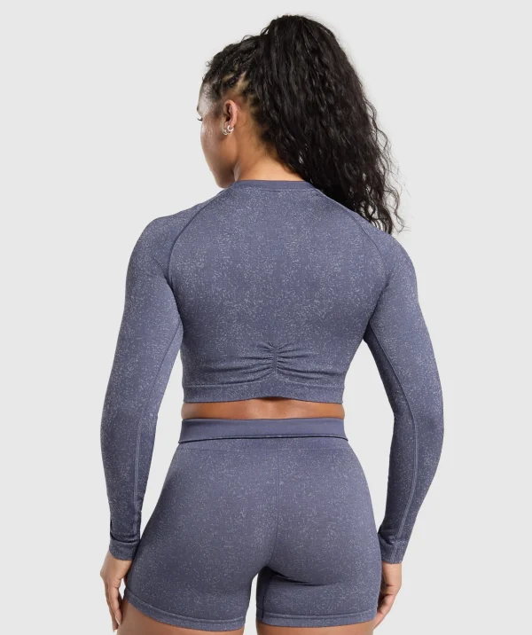 Adapt Fleck Seamless Long Sleeve Crop Top