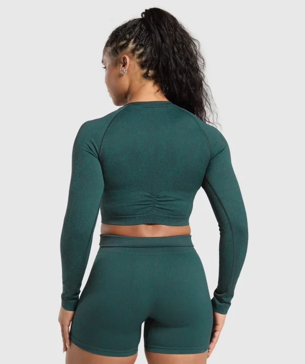 Adapt Fleck Seamless Long Sleeve Crop Top