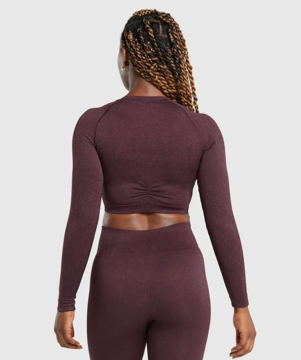 Adapt Fleck Seamless Long Sleeve Crop Top