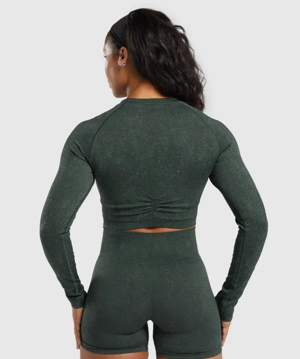 Adapt Fleck Seamless Long Sleeve Crop Top