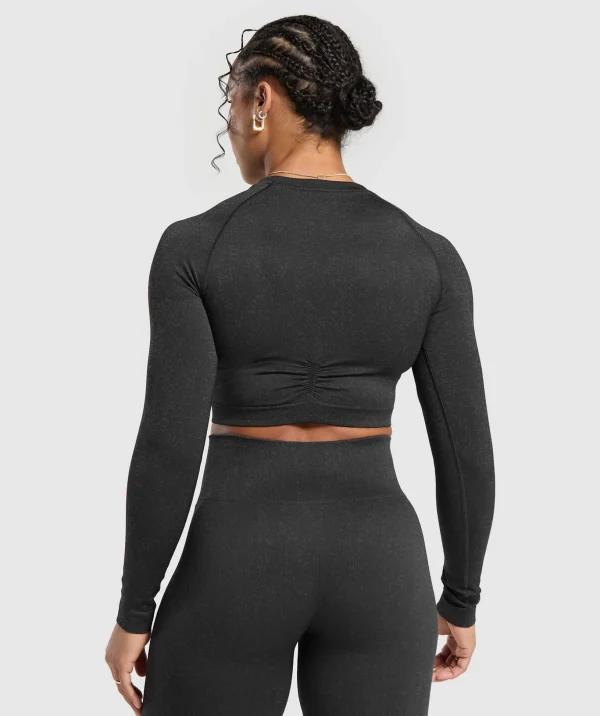 Adapt Fleck Seamless Long Sleeve Crop Top