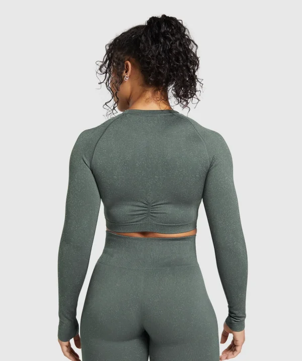 Adapt Fleck Seamless Long Sleeve Crop Top