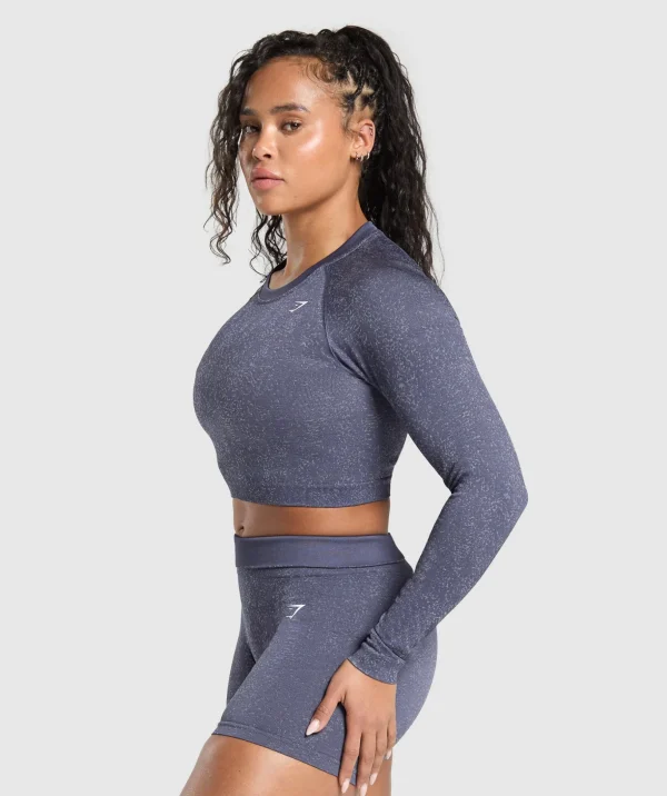 Adapt Fleck Seamless Long Sleeve Crop Top