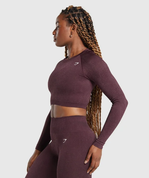 Adapt Fleck Seamless Long Sleeve Crop Top