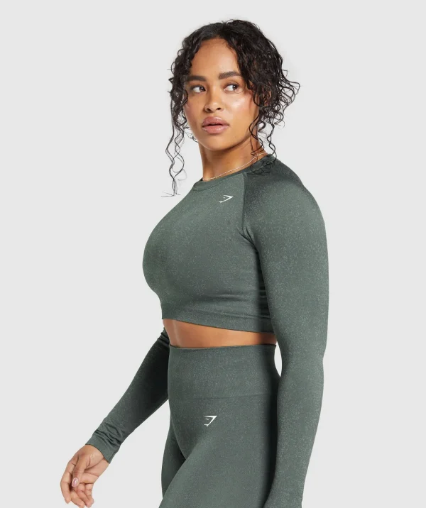 Adapt Fleck Seamless Long Sleeve Crop Top