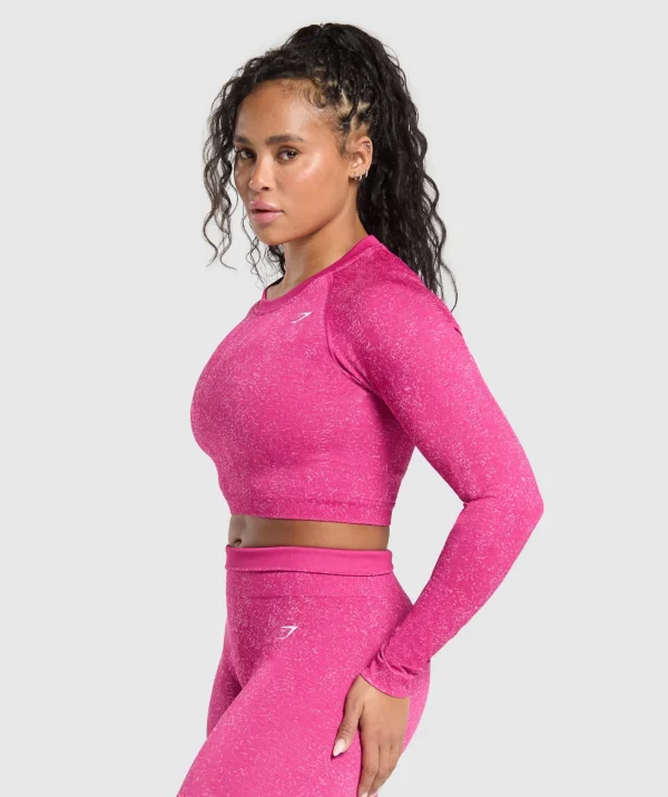 Adapt Fleck Seamless Long Sleeve Crop Top