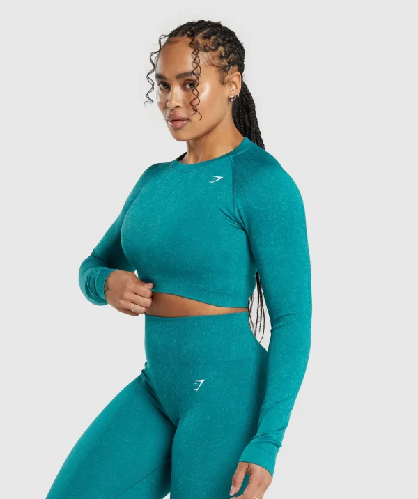 Adapt Fleck Seamless Long Sleeve Crop Top