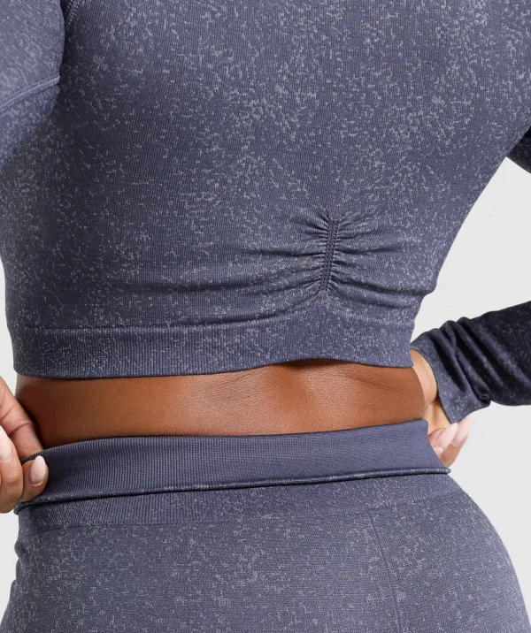 Adapt Fleck Seamless Long Sleeve Crop Top