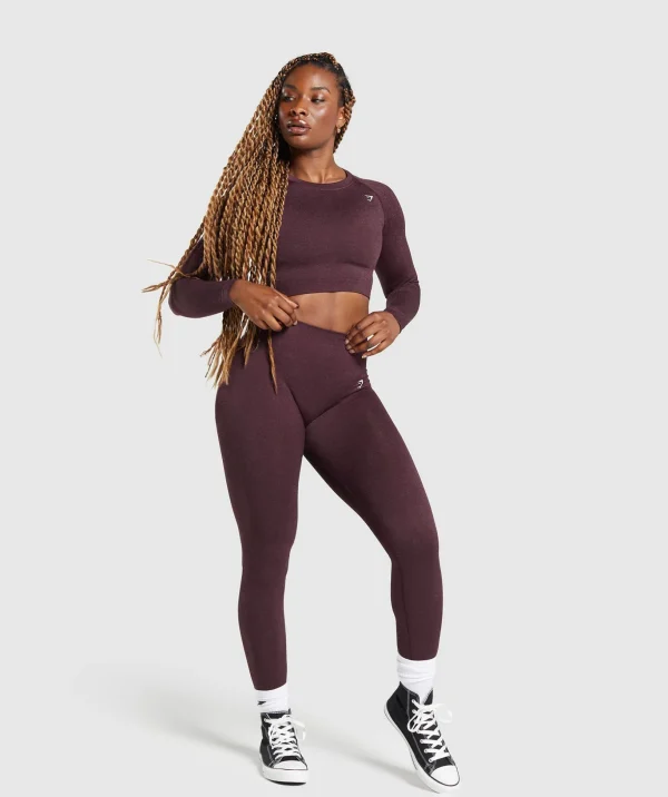 Adapt Fleck Seamless Long Sleeve Crop Top