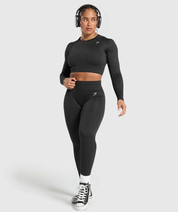 Adapt Fleck Seamless Long Sleeve Crop Top