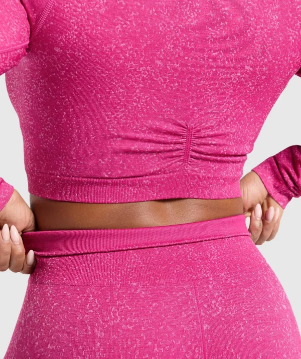 Adapt Fleck Seamless Long Sleeve Crop Top