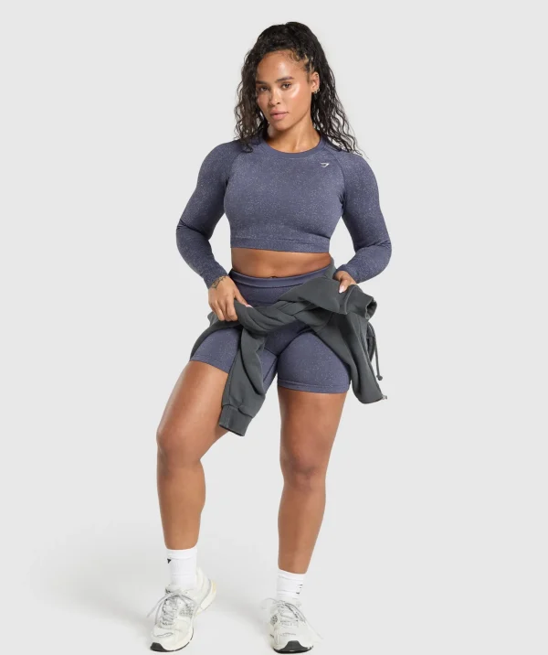 Adapt Fleck Seamless Long Sleeve Crop Top