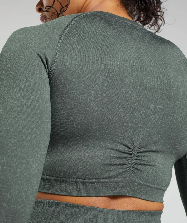 Adapt Fleck Seamless Long Sleeve Crop Top