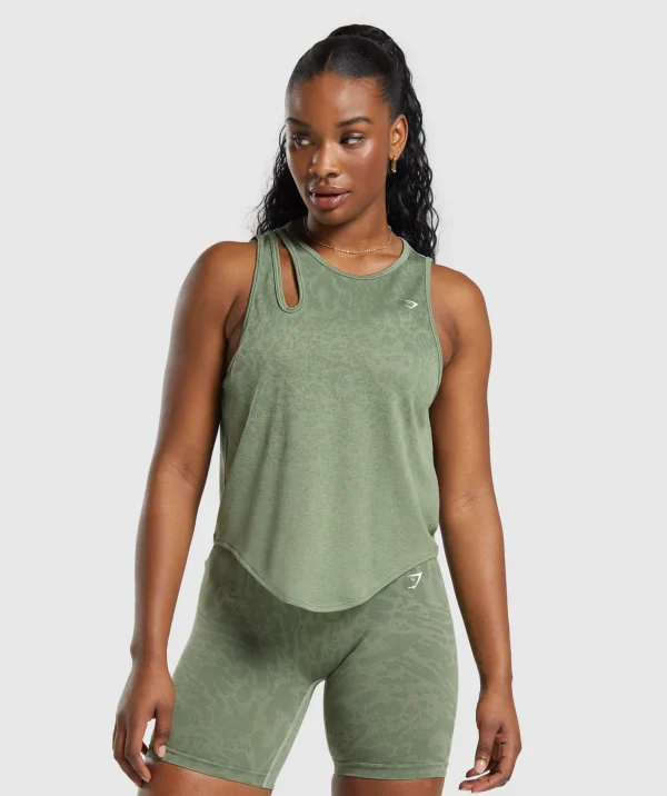 Adapt Safari Seamless Drop Arm Faded Tank