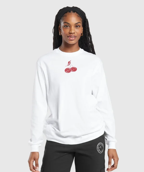 Barbell Cherries Long Sleeve Top