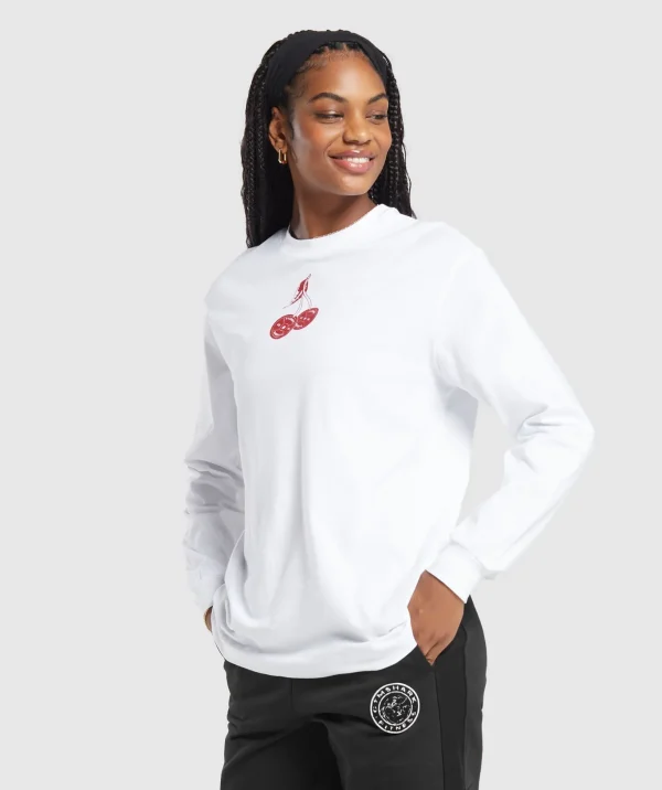 Barbell Cherries Long Sleeve Top