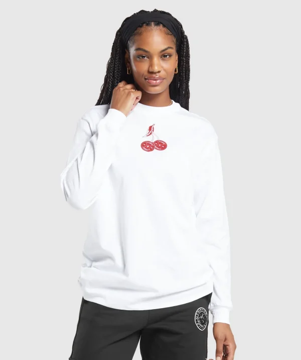 Barbell Cherries Long Sleeve Top