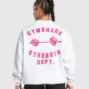 Barbell Hearts Oversized Sweatshirt