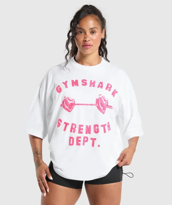 Barbell Hearts Oversized T-Shirt