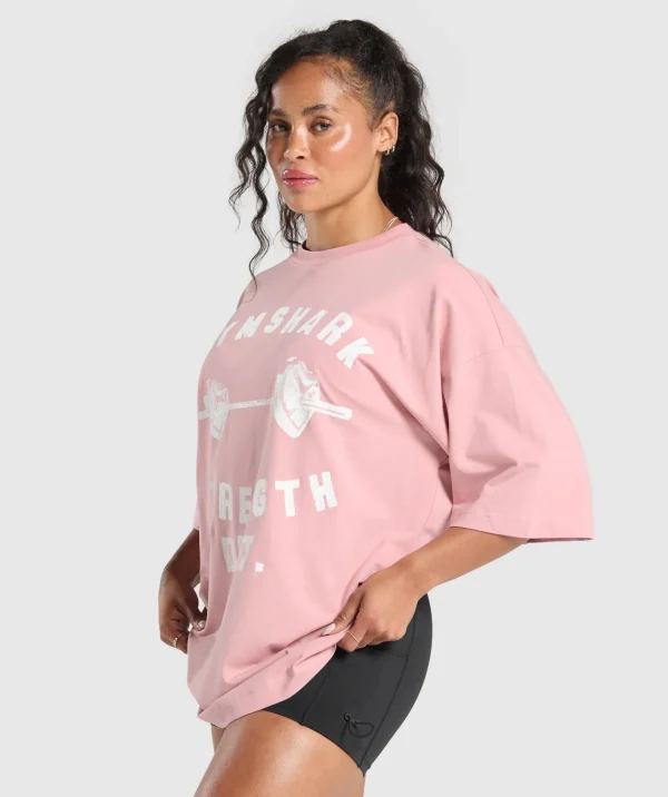 Barbell Hearts Oversized T-Shirt