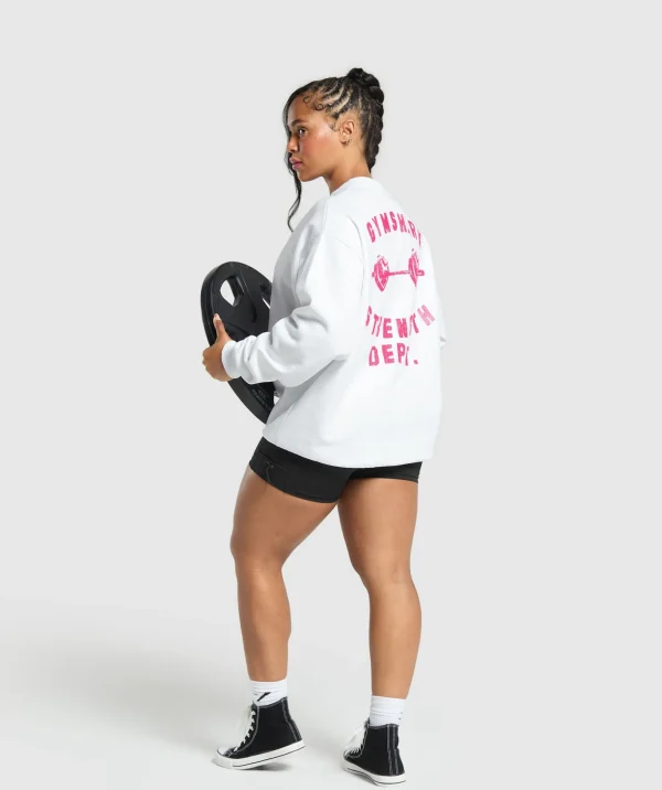 Barbell Hearts Oversized Sweatshirt