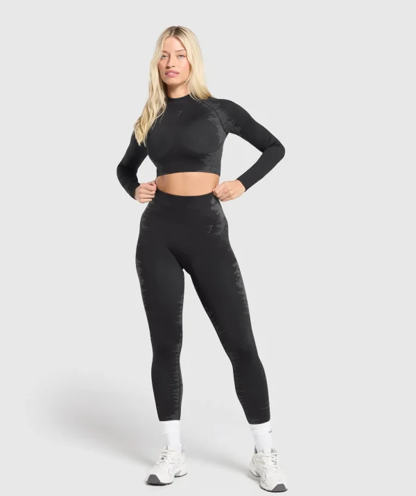 Caged Seamless Long Sleeve Crop Top