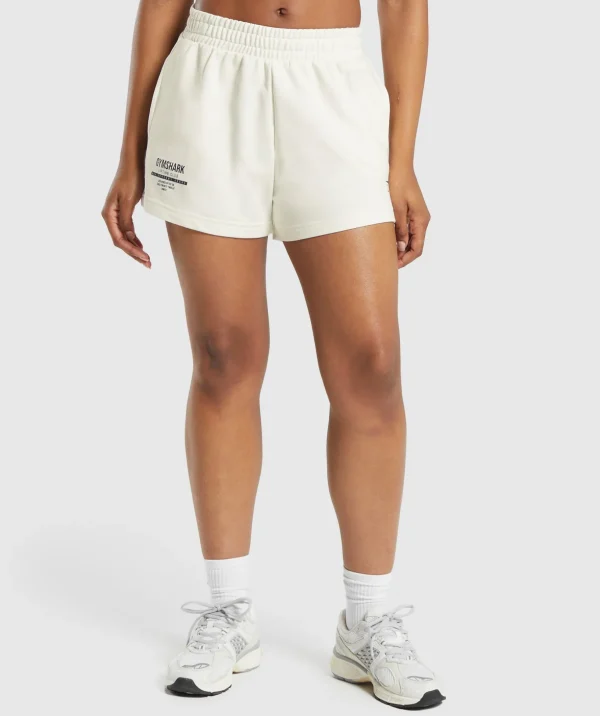 Care Label Graphic Brushed Shorts