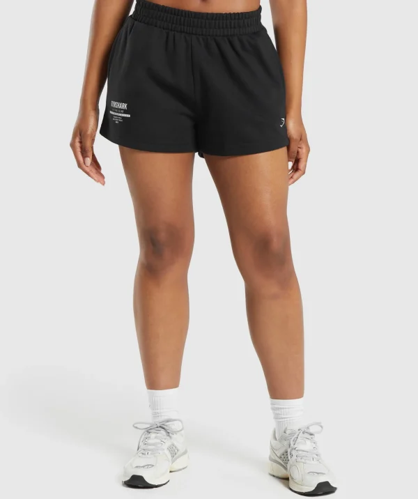 Care Label Graphic Brushed Shorts