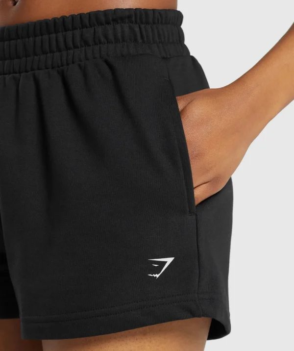 Care Label Graphic Brushed Shorts