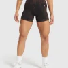 Check Seamless Washed Shorts