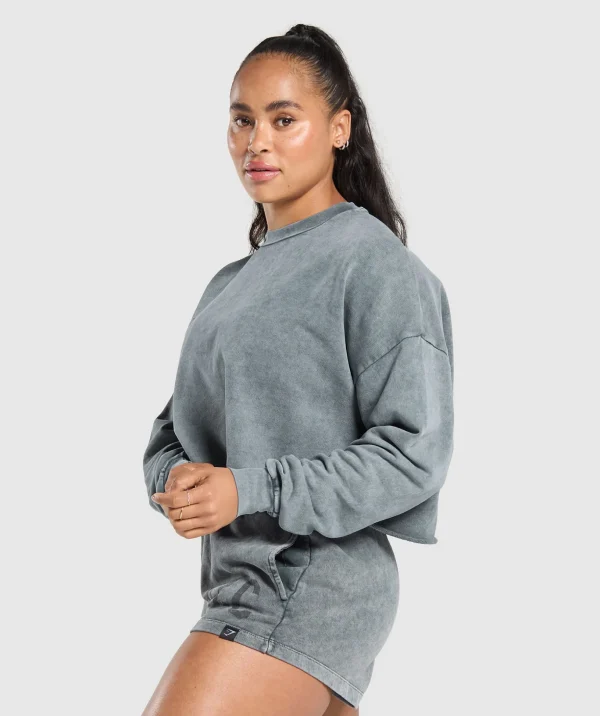 Collegiate Shadow Washed Midi Sweatshirt