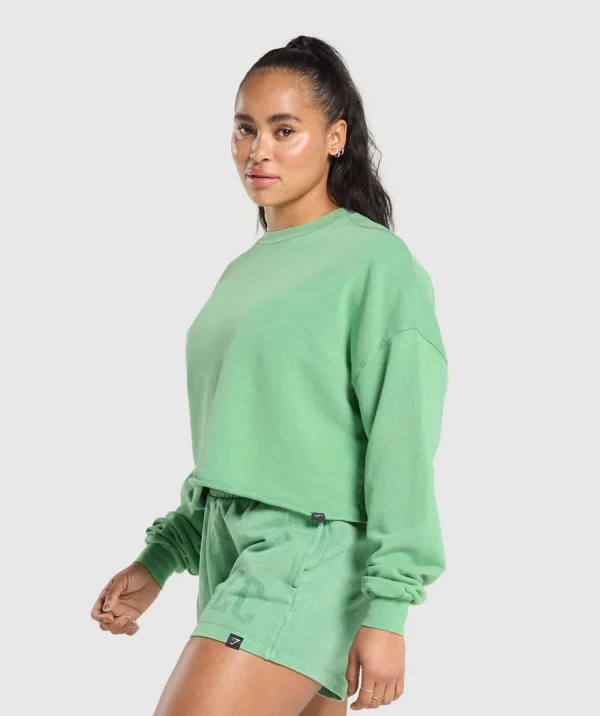 Collegiate Shadow Washed Midi Sweatshirt