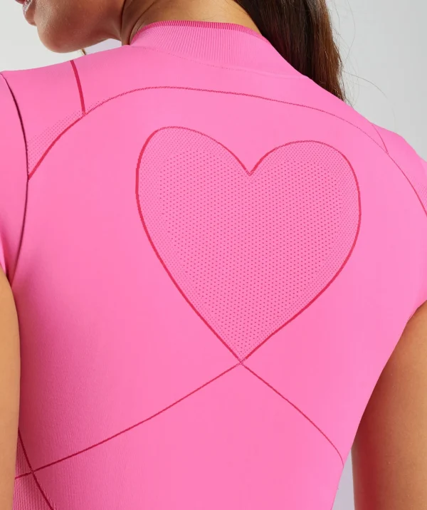 Contour Heart Seamless Short Sleeve Top