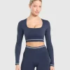 Contrast Seamless Crop Top