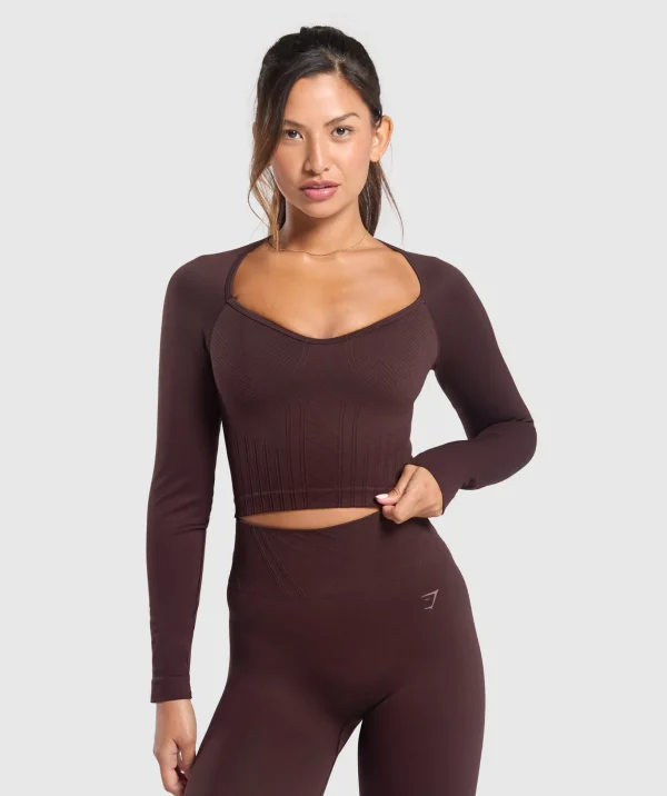 Corset Seamless Long Sleeve Top