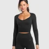 Corset Seamless Long Sleeve Top